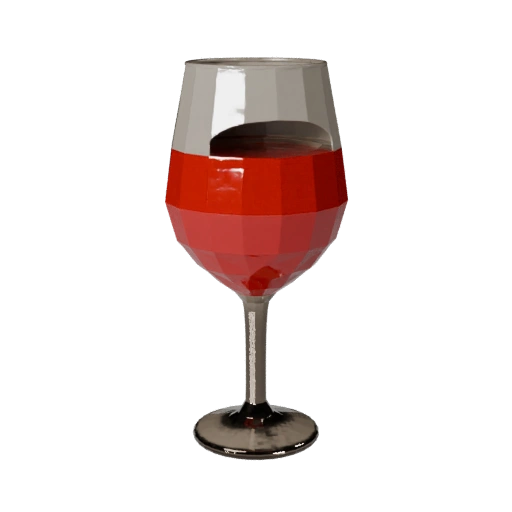 Wine Glass 3D Asset for Unity and Realtime Engines