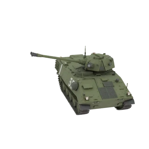 3D модель бронеавтомобиля «Тайфун-К» (К-63968) в зеленом цвете, вид спереди-сбоку
