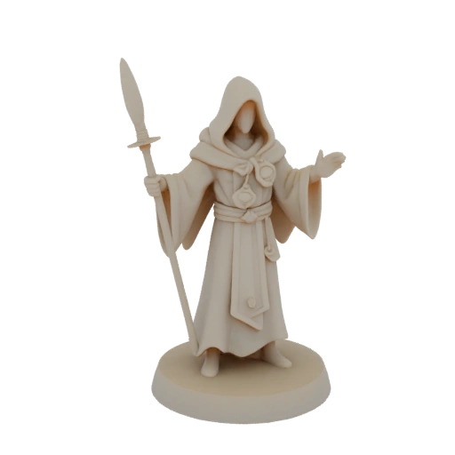 Миниатюра культиста в стиле темного фэнтези STL