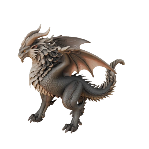 Реалистичная Химера 3D Модель - Rigged PBR Ассет для Игр | PBR