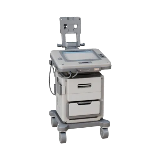 Стилизованная 3D-модель монитора полевого обучения, стилизованный изометрический рендер, показывающий нейтральный пластик, ко