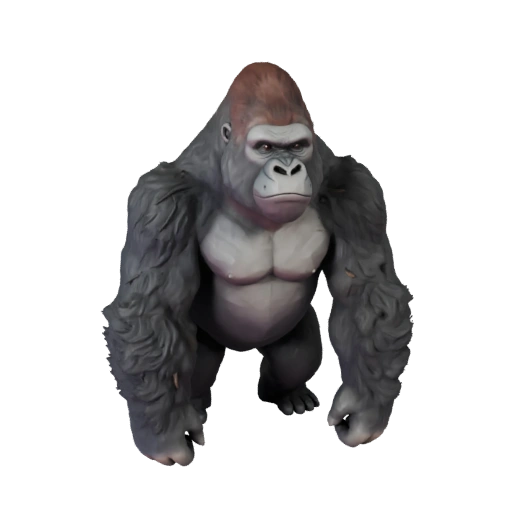 Низкополигональная 3D модель гориллы - игровой ассет для Unity с FBX | Бесплатно