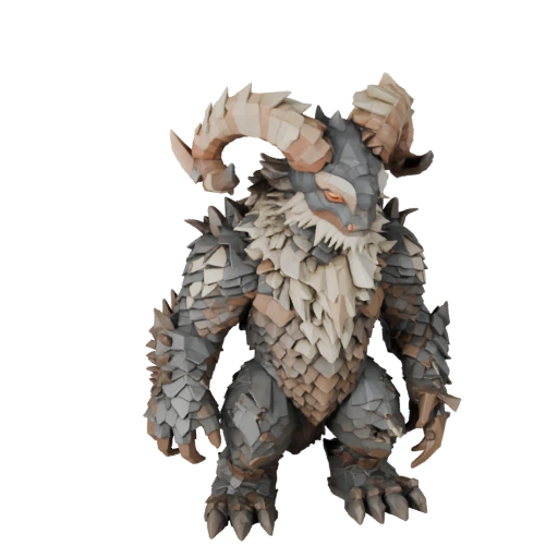 Низкополигональный снежный человек 3D модель - Игровой ассет Unity с FBX | Бесплатно