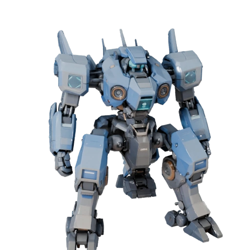 Механический транспортный шагоход 3D Модель - Низкополигональная, готова к игре, PBR