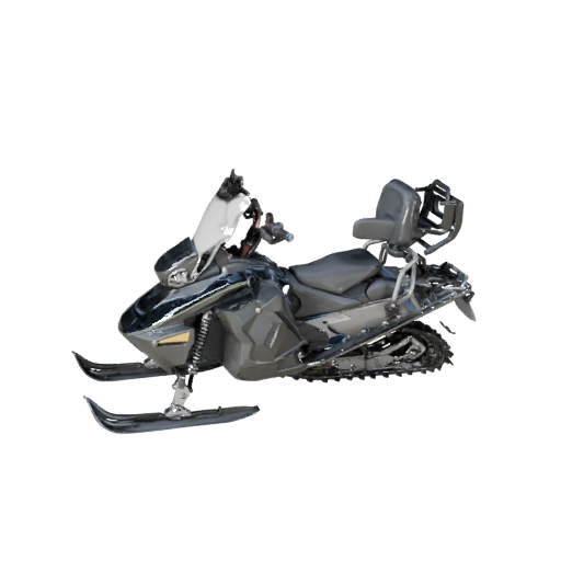 3D модель снегохода для Unity - Низкополигональный игровой ассет