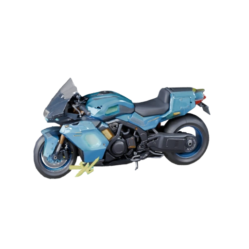 Готовый к игре киберпанк байк 3D модель для использования в реальном времени