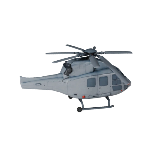 Высокополигональный спасательный вертолет 3D модель для студийных рендеров