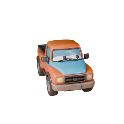 Мультяшный пикап 3D модель - Стилизованный игровой ресурс (Legacy)