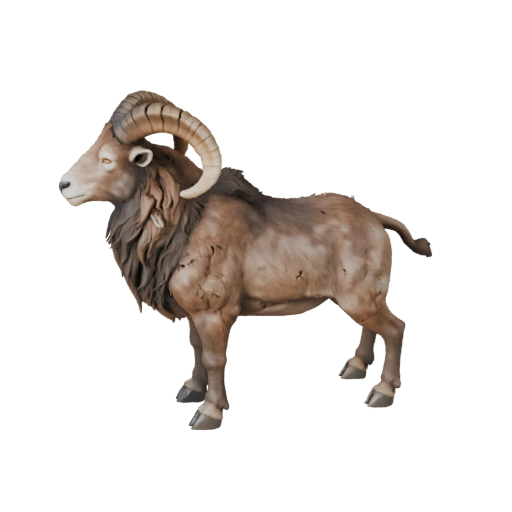 3D модель горного козла для Blender - PBR ресурс с текстурами | Бесплатно