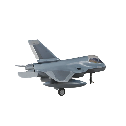 Высокополигональный истребитель 3D модель для студийных рендеров - PBR