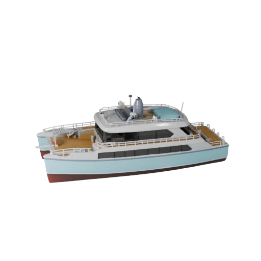 3D модель катамарана для Blender - готовый к рендерингу ассет