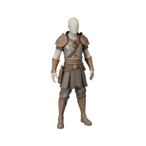 Средневековый NPC-ремесленник с магией - Персонаж с ригом