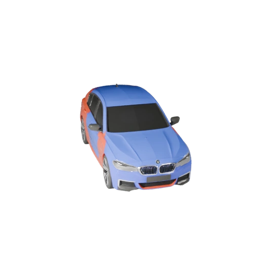 Мультяшный роскошный седан в стиле BMW 3D модель - Стилизованный