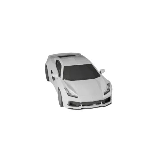 Низкополигональный автомобиль 3D модель для Unity и Unreal PBR Asset