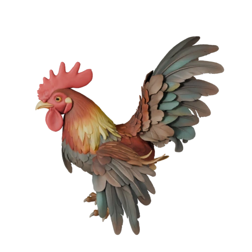 3D модель петуха для Blender - PBR ассет с текстурами | PBR