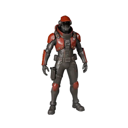 3D персонаж Sci Fi Scout, вид из вьюпорта движка, готовый ассет для Unreal Engine в статичной позе с PBR