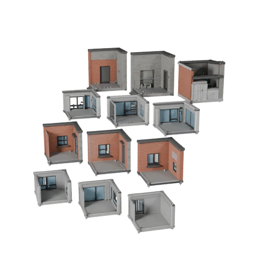 Low Poly Modular Village Kit 3D Model for Games & VR