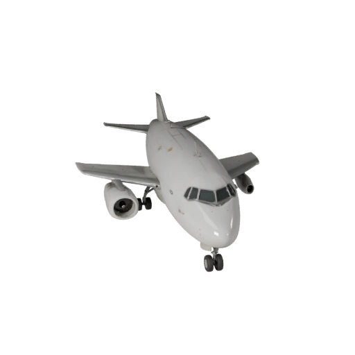 Готовый к игре пассажирский самолет 3D модель для использования в реальном времени