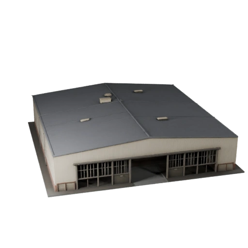 Aeroplano Hangar Stampabile STL Modello 3D - Scala Asset