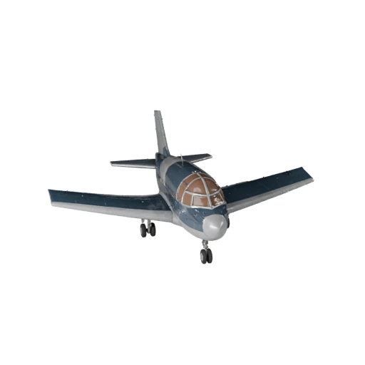 3D модель самолета для Blender и игр - PBR ассет