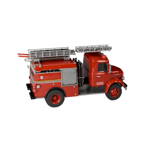 Винтажный пожарный автомобиль 3D модель для Blender - Реалистичный PBR