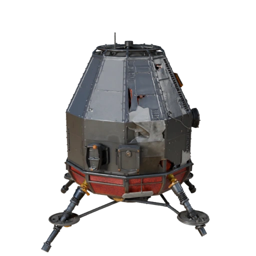 Готовый к игре лунный посадочный модуль 3D модель для игр в реальном времени - PBR