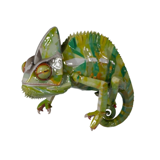 Низкополигональный хамелеон 3D модель - Игровой ассет для Unity с FBX | PBR