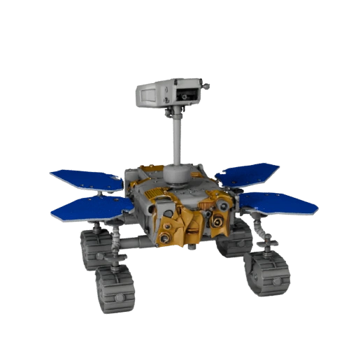 3D модель лунного ровера для Unity - Низкополигональный игровой ассет