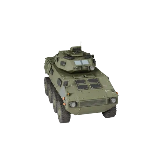 Готовая к использованию в играх 3D-модель Mrap, вид в студии в три четверти, готовый к производству ассет транспортного средс
