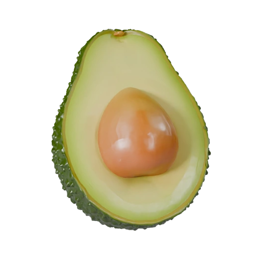Realistic Avocado Half 3D Model for Cinema Studios