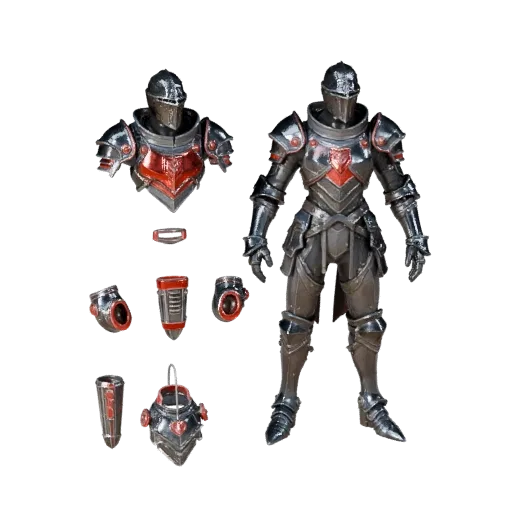 3D персонаж Sci Fi Knight, вид вьюпорта движка, готовый для Unreal Engine ассет в позе стоя с PBR