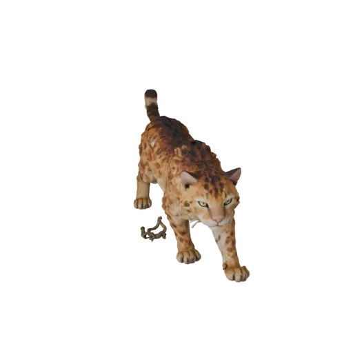 3D модель Саванна Кэт, вид сбоку, рендер дикой природы, готовый к использованию в Blender ассет животного с кошачьей пластичн