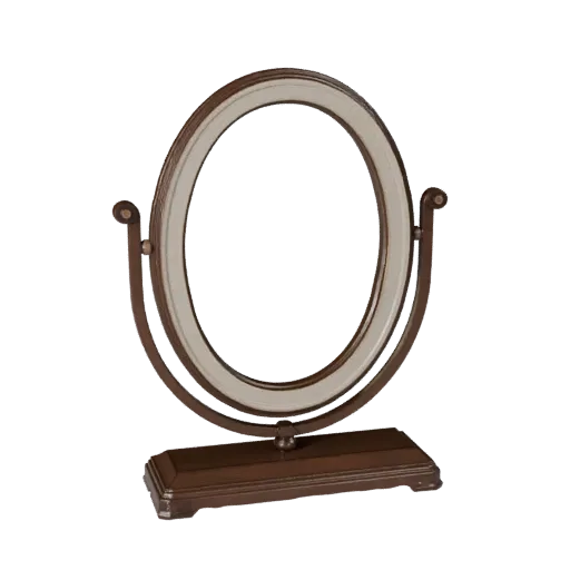 Luxury Mirror Реалистичная 3D-модель, гостиная, рендер студии в трехчетвертном ракурсе, керамическая деталь.