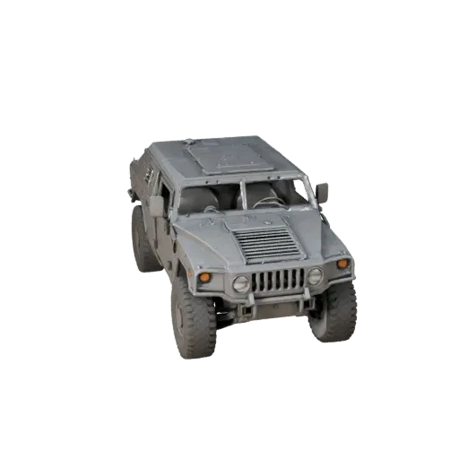 3D-модель Humvee, вид из игрового окна в три четверти, готовый для Unreal Engine актив транспортного средства с массивной бро