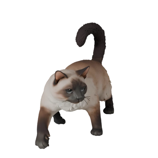 Высокополигональная 3D модель бирманской кошки - Детализированный STL ресурс для печати