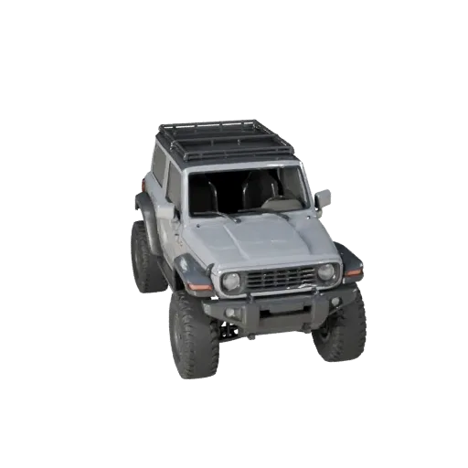 Внедорожник 3D-модель, игровой вид с трех четвертей, готовый к использованию в Unity ресурс транспортного средства с увеличен