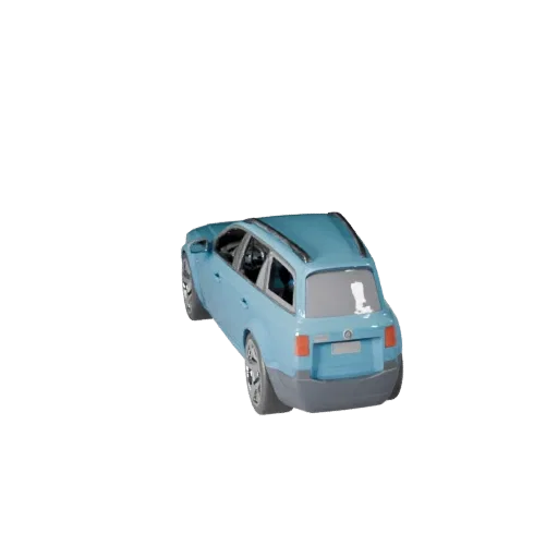 Высокополигональная 3D-модель универсала, студийный вид крупным планом, высокополигональный актив транспортного средства с ли