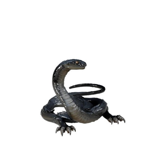 Реалистичная 3D модель черной мамбы - rigged PBR ассет для игр