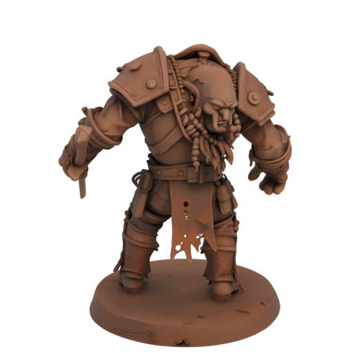 Миниатюра Гоблина Берсерка в стиле Темного фэнтези STL