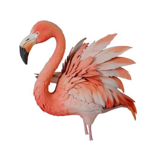 3D модель фламинго для Blender - PBR ресурс с текстурами | PBR