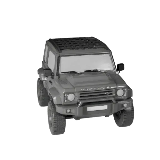 Печатаемая 3D-модель внедорожника в стиле Land Rover STL, изометрический вид, готовый к печати транспортный актив с увеличенн