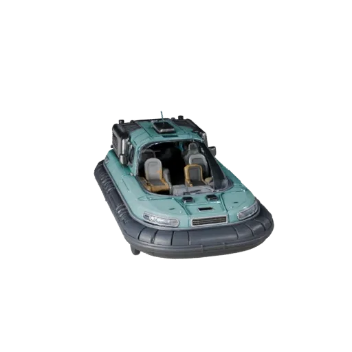 3D-модель Спасательного Ховеркрафта, вид в студии с трех четвертей, готовый к анимации объект транспортного средства со специ