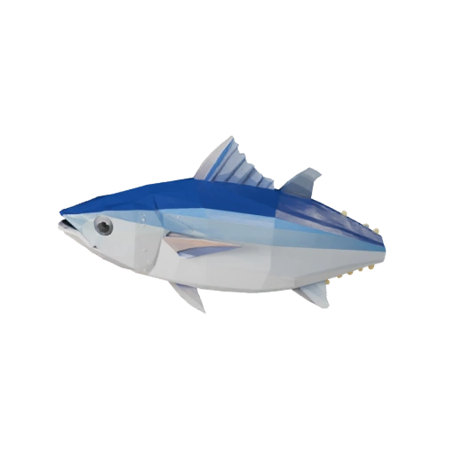 Низкополигональная 3D модель тунца - Игровой ассет для Unity с FBX | Бесплатно
