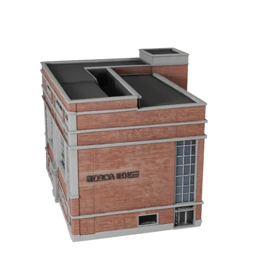 Высокополигональная 3D модель пляжного дома, крупный план архитектурного рендера, показывающий материалы жилого здания и архи