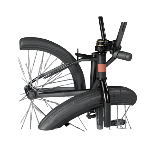 Высокополигональный BMX велосипед 3D модель для студийных рендеров, актив PBR