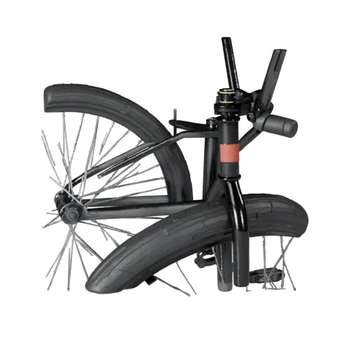 Высокополигональная 3D модель Bmx Bike, студийный вид крупным планом, высокополигональный ассет транспортного средства с бала