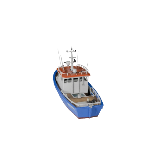 Готовое к игре рыболовное судно 3D модель для игр в реальном времени - PBR