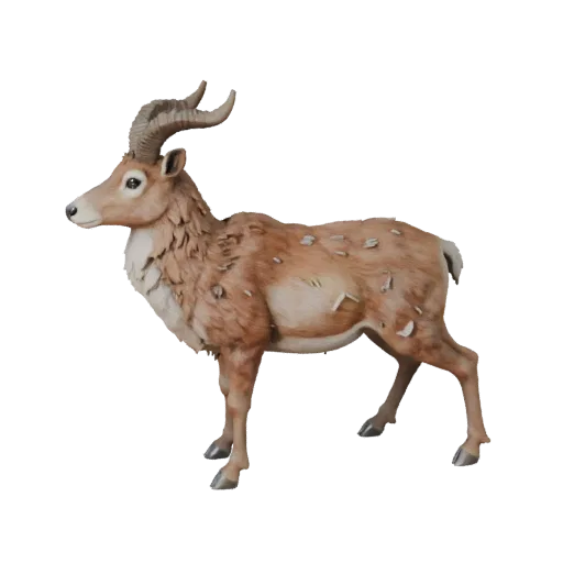 3D-модель антилопы STL с высокой детализацией, изометрический вид, готовая к печати фигурка животного с направлением шерсти,