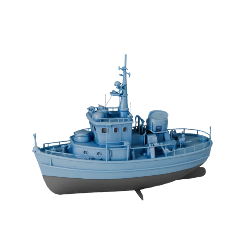 Печатный винтажный патрульный катер STL 3D модель - Дисплей