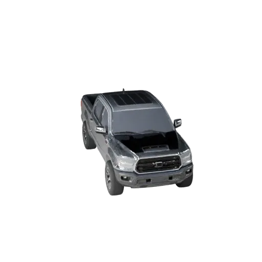 3D-модель пикапа, вид в три четверти в студии, готовый для Blender объект транспортного средства с рабочей массой автомобиля,